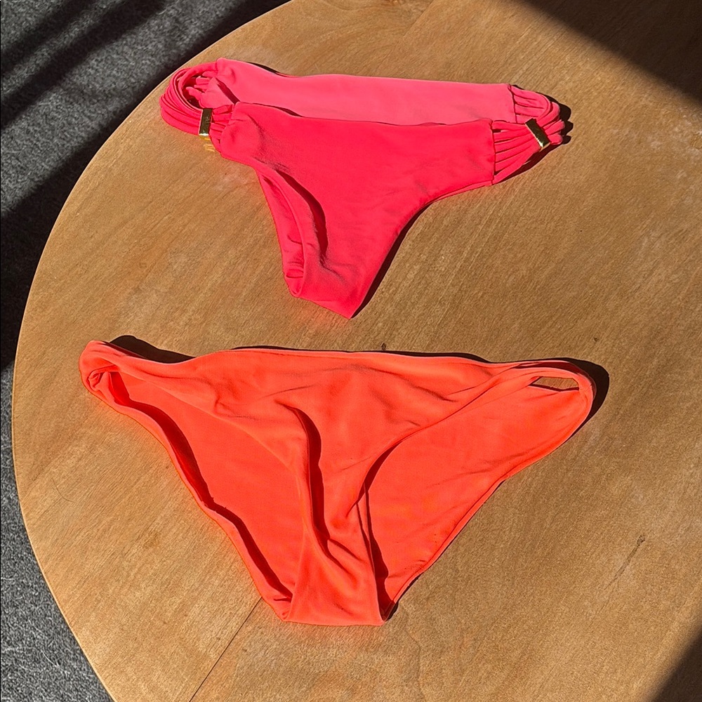 Vibrant Pink and Orange Bikini Bottoms